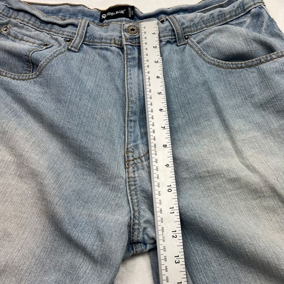 Royal Blue Denim Shorts Relaxed Fit Light Wash‎ Men 36 Skater Baggy Streetwear - Picture 7 of 11